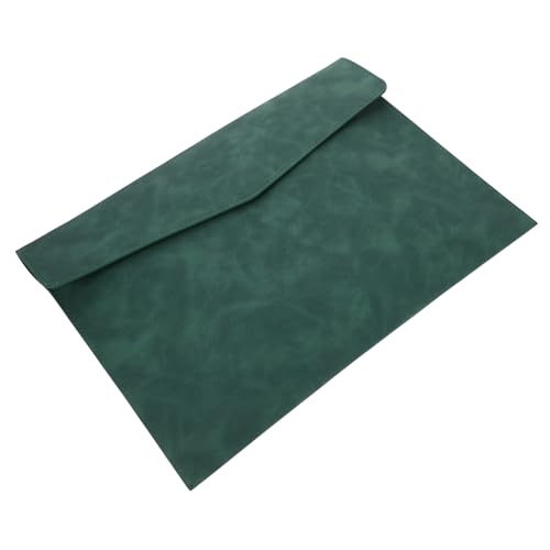 HIAKDOFT Faux Leather Dokumententasche Mappe Reißfest Business Aktenordner Organizer Für Wichtige Dokumente Büro Reise Grün von HIAKDOFT