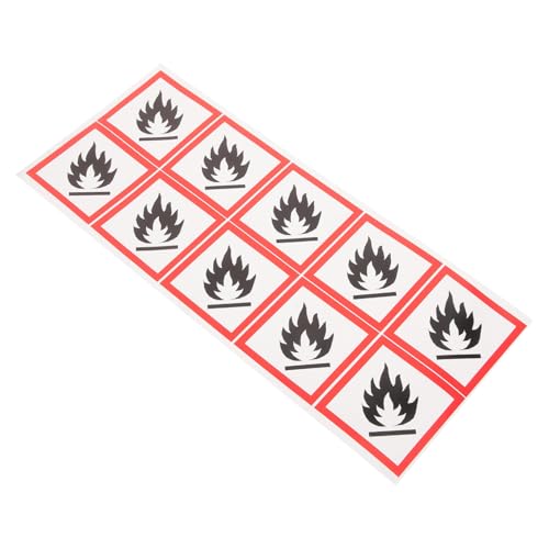 HIAKDOFT Flammable Liquid Warning Sticker Selbstklebend PVC Aufkleber Warnhinweis für Entflammbare Flüssigkeiten Sicherheitszeichen für Haus Büro und Industrie von HIAKDOFT