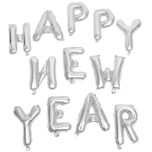 HIAKDOFT Folienballons Happy Year Buchstaben Party Dekoration aus Aluminiumfolie Silber für Neujahrsfeier Partyzubehör und Fotorequisiten HIAKDOFT Folienballons Happy Year Buchstaben Party Dekoration aus Aluminiumfolie Silber für Neujahrsfeier Partyzubehör und Fotorequisiten von HIAKDOFT