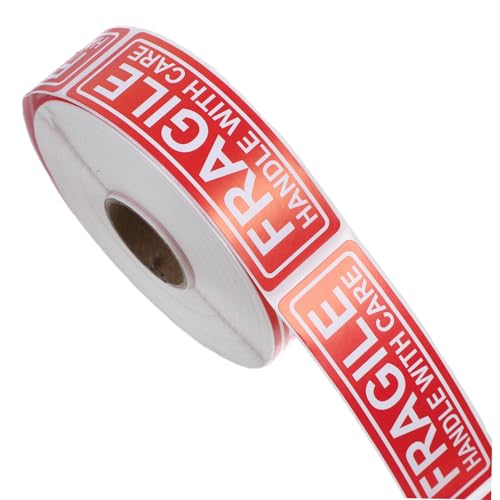 HIAKDOFT Fragile Aufkleber Selbstklebend Warnetiketten für Versand Verpackung Zerbrechliche Hinweis Vorsicht Handle With Care Langlebig Stark Haftend von HIAKDOFT