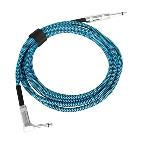 HIAKDOFT Gitarrenkabel Geflochtenes Effektkabel mit Geräuschreduzierung Flexibles und Kupfermaterial Geeignet für Gitarre Bass und Instrumente Schwarzes Design von HIAKDOFT