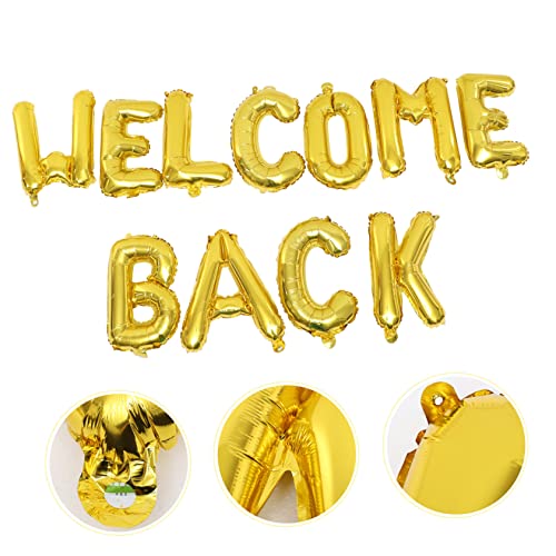 HIAKDOFT Glänzender Welcome Back Folienballon Goldene Buchstaben Vielseitige Party und Schuldekoration für Büro Kindergarten Fotohintergrund Indoor und Outdoor Einsatz HIAKDOFT Glänzender Welcome Back Folienballon Goldene Buchstaben Vielseitige Party und Schuldekoration für Büro Kindergarten Fotohintergrund Indoor und Outdoor Einsatz von HIAKDOFT
