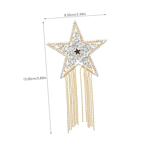HIAKDOFT Glitzer Strass Sterne Aufnäher zum Aufbügeln DIY Patch mit Silber und Gold Perlen Sternförmiges Bügelbild für Kleidung Taschen Hüte und Bastelprojekte Leicht und Kompakt von HIAKDOFT