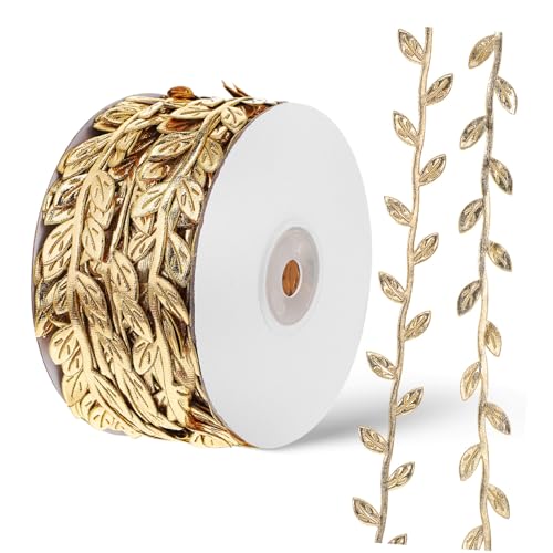 HIAKDOFT Glitzerndes Dekoband aus Stoff Künstliche Reben mit Metallic Vielseitige Party Dekoration für Hochzeit Bastelprojekte und Kreative Gestaltung von HIAKDOFT