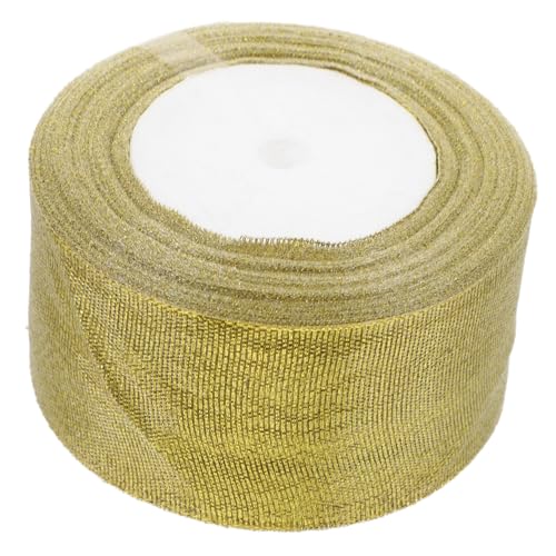 HIAKDOFT Glitzerndes Geschenkband Goldenes Dekoband für Hochzeiten Geburtstagsfeiern Bastelarbeiten und Arrangements Langlebig Verarbeiten HIAKDOFT Glitzerndes Geschenkband Goldenes Dekoband für Hochzeiten Geburtstagsfeiern Bastelarbeiten und Arrangements Langlebig Verarbeiten von HIAKDOFT