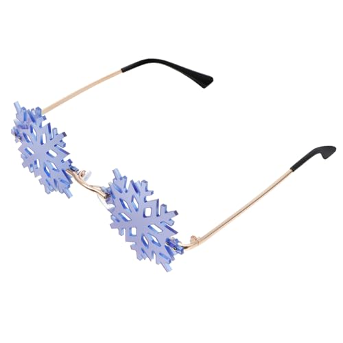 HIAKDOFT Goldene Schneeflocken Sonnenbrille Partybrille Foto Requisite Weihnachten Karneval Leichte Langlebige Brille für Jungen Mädchen Cosplay Festaccessoire von HIAKDOFT