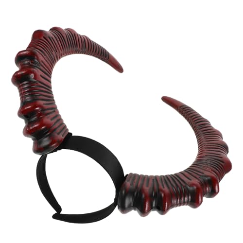 HIAKDOFT Gothic RAM Horns Stirnband Halloween Kostüm Ziegenhörner Haarreif Party Karneval Cosplay Zubehör für Geburtstagsfeiern Bühnenauftritte von HIAKDOFT