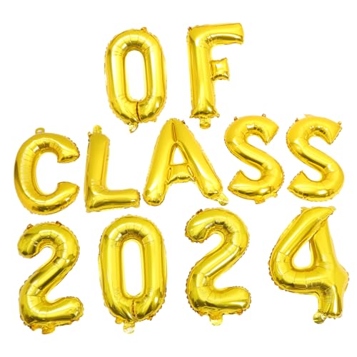 HIAKDOFT Graduation Decorations mit Folienballons für Klassenzimmer Deko für Abschlussfeier Wiederverwendbare Aluminiumfolie Kreative Partygestaltung Unvergessliche von HIAKDOFT