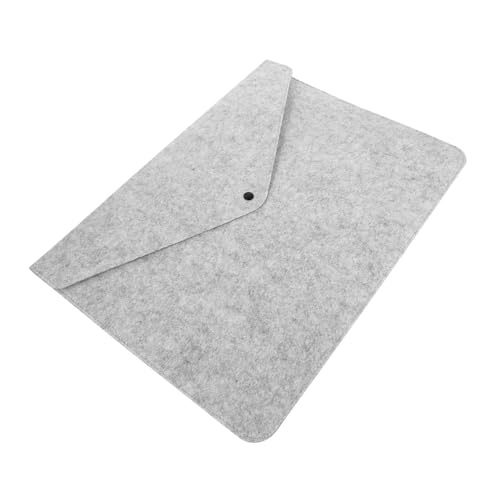 HIAKDOFT Graue Tragbare Filz Dokumententasche mit Fächern Wiederverwendbarer Robuster Büroordner für Dokumente Reisepass Karten und Schreibwaren Faltbarer Organizer für Büro und Schule von HIAKDOFT