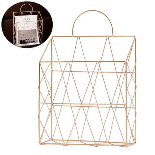 HIAKDOFT Hängender Buchhalter aus Wandmontierter Zeitschriften und Zeitungsorganizer Gold für Stilvolle Aufbewahrung von Dokumenten Büchern und Magazinen im Büro oder Zuhause HIAKDOFT Hängender Buchhalter aus Wandmontierter Zeitschriften und Zeitungsorganizer Gold für Stilvolle Aufbewahrung von Dokumenten Büchern und Magazinen im Büro oder Zuhause von HIAKDOFT