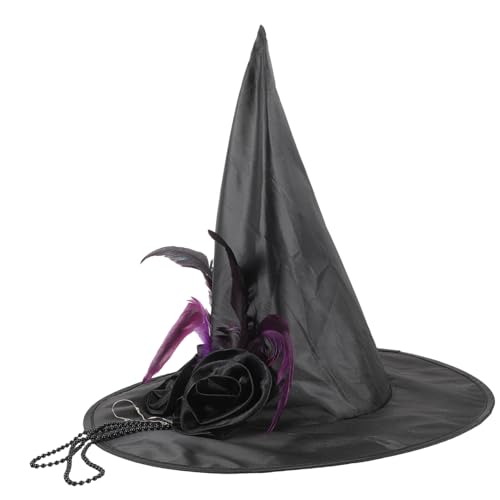 HIAKDOFT Halloween Hexenhut aus Oxfordstoff Langlebig und Formbeständig Dunkler Hexenstil für Cosplay und Party Universelle Passform für Erwachsene und Robustes Material mit Feiner HIAKDOFT Halloween Hexenhut aus Oxfordstoff Langlebig und Formbeständig Dunkler Hexenstil für Cosplay und Party Universelle Passform für Erwachsene und Robustes Material mit Feiner von HIAKDOFT