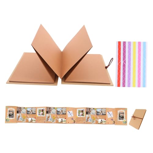 HIAKDOFT Handgefertigtes DIY Fotoalbum Seiten Kraftpapier Hardcover Fach Vintage Stil Scrapbook für Abschluss Geburtstag Hochzeit Valentinstag HIAKDOFT Handgefertigtes DIY Fotoalbum Seiten Kraftpapier Hardcover Fach Vintage Stil Scrapbook für Abschluss Geburtstag Hochzeit Valentinstag von HIAKDOFT