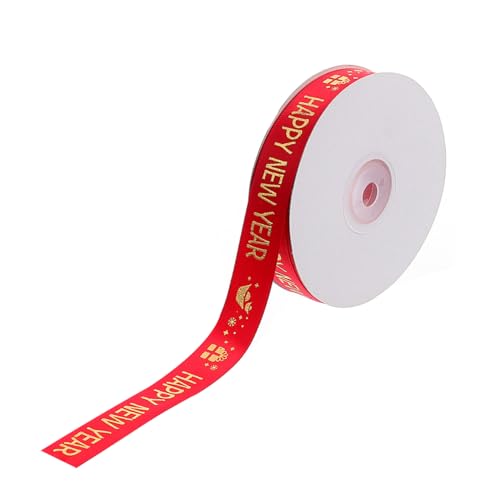 HIAKDOFT Happy Year Geschenkband Polyester Dekorationsband Yards DIY Schleifenband für Geschenkverpackung Basteln Haaraccessoires Festliche Neujahrsdekoration HIAKDOFT Happy Year Geschenkband Polyester Dekorationsband Yards DIY Schleifenband für Geschenkverpackung Basteln Haaraccessoires Festliche Neujahrsdekoration von HIAKDOFT