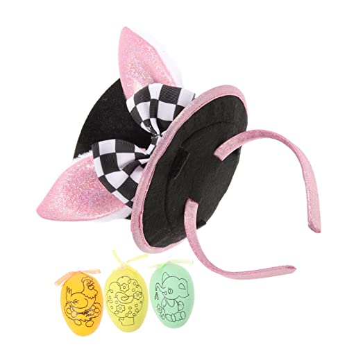 HIAKDOFT Hasenohren Haarreif für Lustiges Kostüm Accessoire für Partys Weihnachtsfeiern und Fotoshootings Kreatives Design Schwarz für Jungen und Mädchen von HIAKDOFT