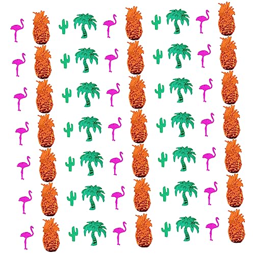 HIAKDOFT Hawaiian Party Tischdeko Pack Festival Konfetti Kaktus Ananas Flamingo Formen Glänzende Streudeko für Sommer Feier Wiederverwendbares Partysequins Zubehör von HIAKDOFT