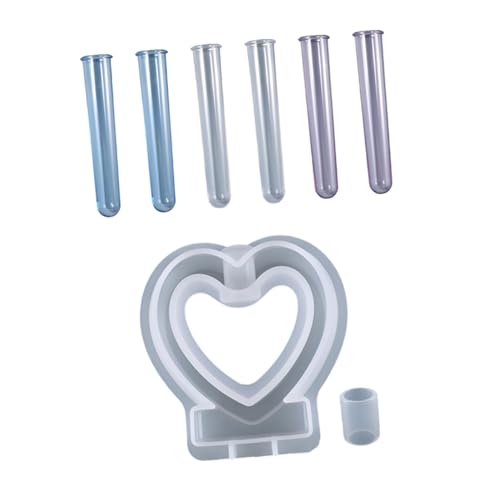 HIAKDOFT Herzförmiges Pflanzenpropagationsset Silikonform mit Bunten Reagenzgläsern DIY Hydroponik Blumentube Vase für Epoxidharz und Kleine Pflanzen HIAKDOFT Herzförmiges Pflanzenpropagationsset Silikonform mit Bunten Reagenzgläsern DIY Hydroponik Blumentube Vase für Epoxidharz und Kleine Pflanzen von HIAKDOFT