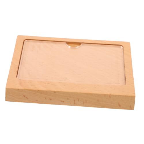HIAKDOFT Hochwertiger Holz Tischkartenhalter mit Schräger Anzeige für Preisschilder und Broschüren Stabile Ausführung für Einfache Papierwechsel für Restaurants Hochzeiten und von HIAKDOFT