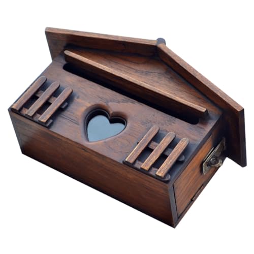HIAKDOFT Holz Briefkasten Villa Wetterfest Holzpostkasten Großer Stauraum Sichere Aufbewahrung für Briefe und Post Praktische Vorschlagsbox für Wandmontage im Außenbereich HIAKDOFT Holz Briefkasten Villa Wetterfest Holzpostkasten Großer Stauraum Sichere Aufbewahrung für Briefe und Post Praktische Vorschlagsbox für Wandmontage im Außenbereich von HIAKDOFT