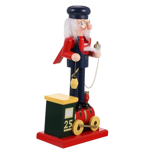 HIAKDOFT Holz Figur Handbemalt Vintage Design Weihnachtsdeko Kleine Holzfigur Sammlerobjekt Tischdekoration von HIAKDOFT