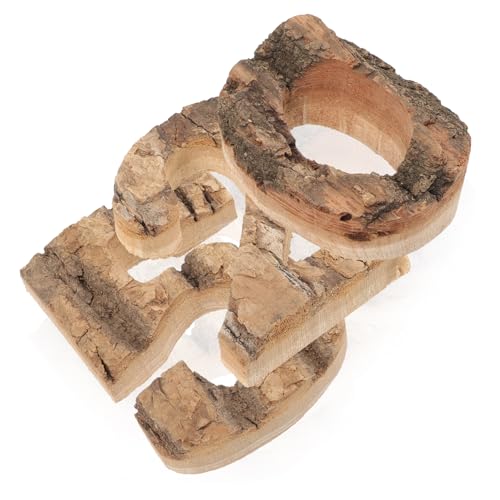 HIAKDOFT Holz Zahlen Dekoration Vintage Stil DIY Holznummern Wanddeko für Haustür Garten Regal Wohnzimmer von HIAKDOFT