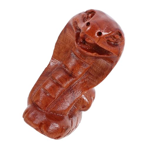 HIAKDOFT Holzschlangenornament Handgeschnitzte Schlangenfigur Für Tischdekoration Für Jahr Der Schlange Modernes Wohn Und Bürozubehör Kreative Und Lustige Schlangenstatue von HIAKDOFT