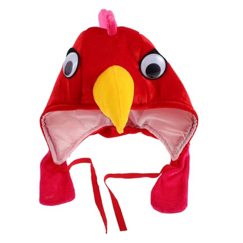 HIAKDOFT Hühnerspielzeughut Lustige Kükenhut Kreativer Rooster Plüschhut Tier Party Hühner Hühner Kostüm Hut Für Cosplay Tierhaarzubehör HIAKDOFT Hühnerspielzeughut Lustige Kükenhut Kreativer Rooster Plüschhut Tier Party Hühner Hühner Kostüm Hut Für Cosplay Tierhaarzubehör von HIAKDOFT