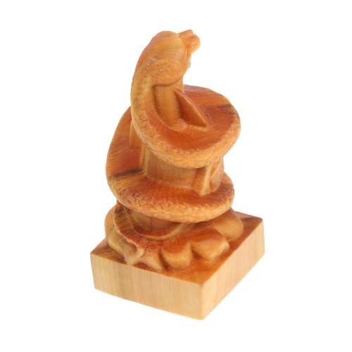 HIAKDOFT Kleine Holzschlangen-bastelfigur, Holzschlangenstatue, Mini-holzschlangenstatue HIAKDOFT Kleine Holzschlangen-bastelfigur, Holzschlangenstatue, Mini-holzschlangenstatue von HIAKDOFT