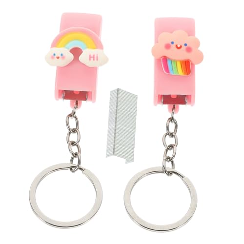 HIAKDOFT Kleiner Mini Tacker Tragbarer Bürotacker mit Schlüsselanhänger Praktischer Handhefter für Schule Büro und Zuhause Geeignet für Heftklammern Buntes Design HIAKDOFT Kleiner Mini Tacker Tragbarer Bürotacker mit Schlüsselanhänger Praktischer Handhefter für Schule Büro und Zuhause Geeignet für Heftklammern Buntes Design von HIAKDOFT