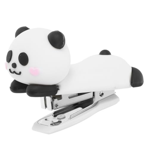 HIAKDOFT Kleiner Niedlicher Panda Desktop Hefter Manuell bis Tragbar für Schüler Büro Zuhause Schule Dokumentenorganisation von HIAKDOFT