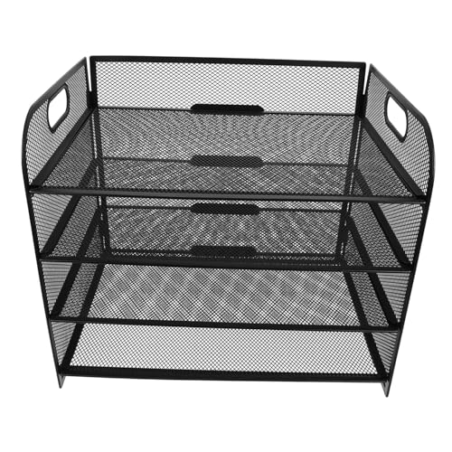 HIAKDOFT Lagiger Metall Schreibtisch Organizer mit Griffen Stapelbarer Briefablage und Aktenhalter in Schwarz Multifunktionaler Desktop Filesorter für Büro Schule und Zuhause HIAKDOFT Lagiger Metall Schreibtisch Organizer mit Griffen Stapelbarer Briefablage und Aktenhalter in Schwarz Multifunktionaler Desktop Filesorter für Büro Schule und Zuhause von HIAKDOFT