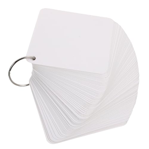 HIAKDOFT Leere Karteikarten mit Metallring Vorgelocht Flashcards für Studium Notizkarten DIY Lernkarten und Vielseitig Verwendbar von HIAKDOFT