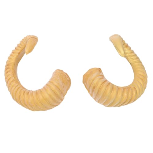 HIAKDOFT Leichtes Stabiles Stirnband mit Realistischen Schafhörnern DIY Haarschmuck für Halloween Cosplay und Maskerade Kleine Goldene Hörner für Kostüm und Themenpartys von HIAKDOFT