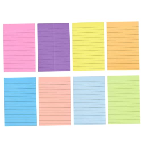 HIAKDOFT Liniert Memo Pads Selbstklebende Haftnotizen Leuchtende Farben Stark Haftend Für Büro Schule Haushalt Organisieren Und Erinnern HIAKDOFT Liniert Memo Pads Selbstklebende Haftnotizen Leuchtende Farben Stark Haftend Für Büro Schule Haushalt Organisieren Und Erinnern von HIAKDOFT