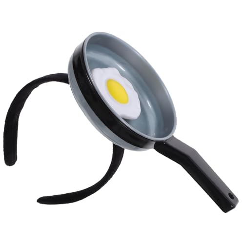 HIAKDOFT Lustiges Pfannen Stirnband aus Bequemer Haarschmuck für Damen Einzigartiges Party Headwear Decor Kompatibel mit Allen Frisuren Originelles Cosplay Zubehör für Festivals und Events von HIAKDOFT