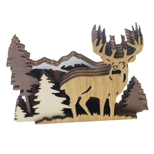 HIAKDOFT Mehrschichtige Holz Elchskulptur Holzdekor Tierornament Stabile Holzfigur für Büro Wohnzimmer Regal Dekoration Langlebiges Holzhandwerk HIAKDOFT Mehrschichtige Holz Elchskulptur Holzdekor Tierornament Stabile Holzfigur für Büro Wohnzimmer Regal Dekoration Langlebiges Holzhandwerk von HIAKDOFT
