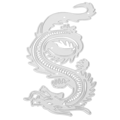 HIAKDOFT Metall stanzform Drache aus Hochkohlenstoffstahl Stabile DIY schablone für Präzises Schneiden Prägende Bastelvorlage für Kartenherstellung und Kreative Kinderbildung von HIAKDOFT