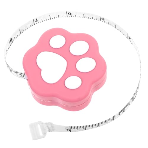 HIAKDOFT Mini Maßband Katzenpfote mit Deutlicher Einteilung Tragbares Süßes Cartoon Maßband für Körpermaße Vielseitig für Hüfte Praktisches Schlüsselanhänger Geschenk von HIAKDOFT