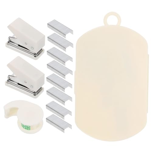 HIAKDOFT Multifunktionales Scrapbooking Toolset mit Heftgerät und Cutter Tragbarer Werkzeugkasten für Papier Stempel Foto Kunsthandwerk Zuhause und Büro Weiß HIAKDOFT Multifunktionales Scrapbooking Toolset mit Heftgerät und Cutter Tragbarer Werkzeugkasten für Papier Stempel Foto Kunsthandwerk Zuhause und Büro Weiß von HIAKDOFT