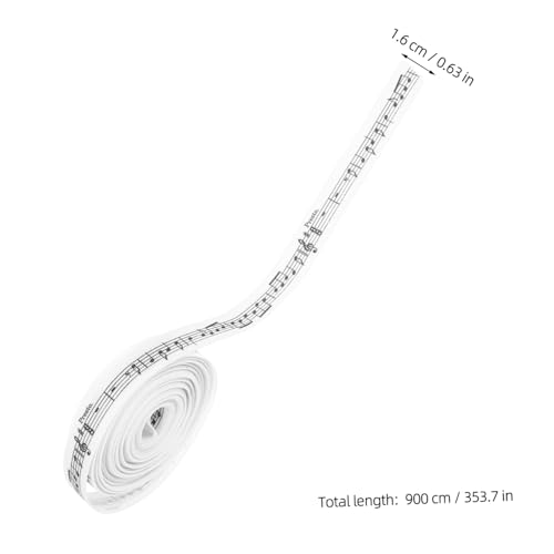 HIAKDOFT Musiknoten Geschenkband Polyesterband Breit Musikalisches Dekoband Robust Glatt Farbecht für Geschenkverpackung Bastelverzierung Partydeko HIAKDOFT Musiknoten Geschenkband Polyesterband Breit Musikalisches Dekoband Robust Glatt Farbecht für Geschenkverpackung Bastelverzierung Partydeko von HIAKDOFT