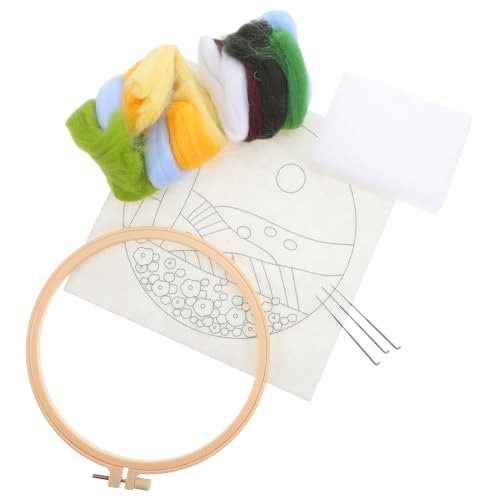 HIAKDOFT Nadelfilz für Anfänger mit Herbstlichem Design Komplettes Diy Wollfilz Bastelset mit Filzstoff Schaumstoffrahmen und Anleitung Familienhandwerk für Dekoration von HIAKDOFT