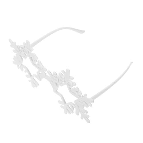 HIAKDOFT Novelty Schneeflocken Partybrille mit Hohlglas Leichtes Kompaktes Design für Karneval Winterfeste Silvester und Fotospaß Unregelmäßige Form für Herren und Damen von HIAKDOFT