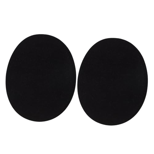 HIAKDOFT Ovaler Bügel Flicken für Kleidung Schwarz Dekorative Reparierende Ellbogen und Knie Patches Selbsthaftend für Pullover Jeans Jacken Einfache Anwendung Langlebig von HIAKDOFT