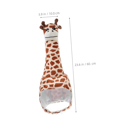 HIAKDOFT Plüsch Giraffen Kostümhut Cartoon Kopfbedeckung Lustig Tierkopf Verkleidung für Karneval Party Foto Requisiten Erwachsene von HIAKDOFT