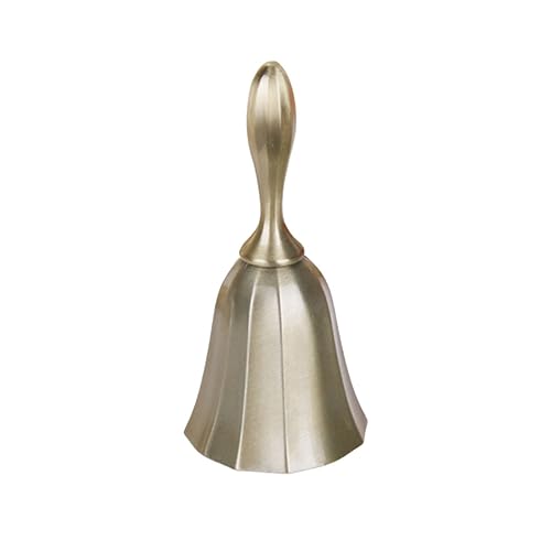 HIAKDOFT Retro Handglocke aus Robustem Leichte Tischklingel für Restaurant Service Bar und Empfang Klassische Handklingel in Antikem Bronze design für und Veranstaltungen von HIAKDOFT