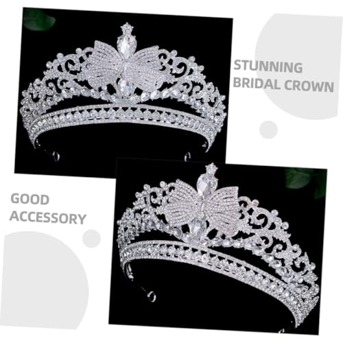 HIAKDOFT Rhinestone Brautkrone Haarschmuck Damen Tiara Silber Glitzernd Eleganter Haarreif Für Hochzeit Fotografie Party Accessoires HIAKDOFT Rhinestone Brautkrone Haarschmuck Damen Tiara Silber Glitzernd Eleganter Haarreif Für Hochzeit Fotografie Party Accessoires von HIAKDOFT