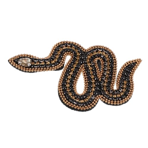 HIAKDOFT Rhinestone Schlangen Applikation Patch mit Tiermotiv Bestickter Aufnäher für Kleidung Rucksack Jacken und DIY Kleidung Reparatur Modisches Schmuckstück für Modeaccessoires von HIAKDOFT