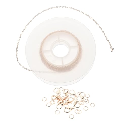 HIAKDOFT Roségoldene DIY Schmuckkette mit Kettenrollen Robusten Karabinerverschlüssen und Langlebigen Sprungringen für Armbänder Halsketten und Anhänger Herstellung HIAKDOFT Roségoldene DIY Schmuckkette mit Kettenrollen Robusten Karabinerverschlüssen und Langlebigen Sprungringen für Armbänder Halsketten und Anhänger Herstellung von HIAKDOFT