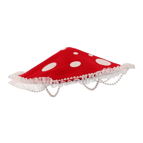 HIAKDOFT Roter Pilzhut mit Künstlicher Perlenquaste Detailreiches Cosplay party accessoire für Damen Einzigartige Kopfbedeckung im Cottagecore stil für Kostüm Bühnenauftritte HIAKDOFT Roter Pilzhut mit Künstlicher Perlenquaste Detailreiches Cosplay party accessoire für Damen Einzigartige Kopfbedeckung im Cottagecore stil für Kostüm Bühnenauftritte von HIAKDOFT