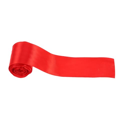 HIAKDOFT Rotes Satinband Ziellinie Polyester Laufband Langlebiges Finish Tape für Marathon Leichtathletik Laufwettkämpfe Sportveranstaltungen von HIAKDOFT