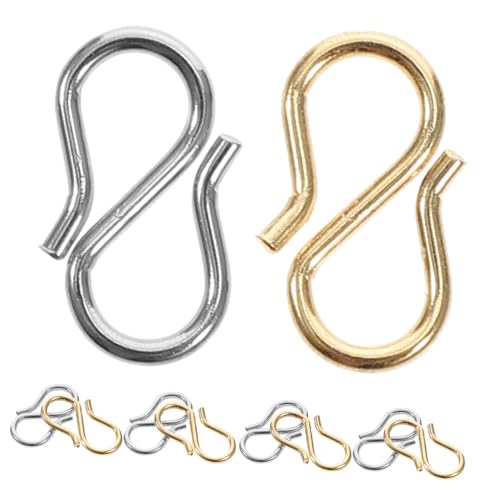 HIAKDOFT S Form Verschluss Schmuckverbinder für Halsketten Armbänder DIY Bastelset Rostfrei Langlebig Praktisch für Modeschmuck Herstellung von HIAKDOFT